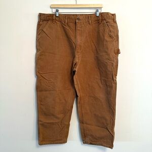 Carhartt B11 BRN Canvas Utility Dungaree Fit Union Made USA Work Pants – 44 x 30